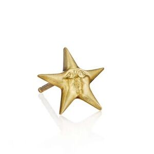 Anthony Lent Small Studface Star Earrings.
